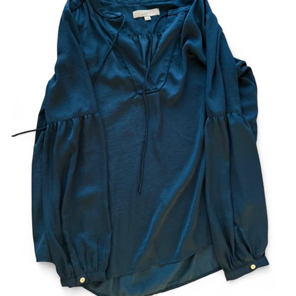 LOFT Teal Long Sleeve Blouse